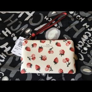 Coach Wristlet - Strawberry Cherry